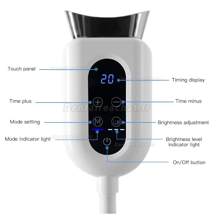 Lampe de blanchiment dentaire LED Bonin BM01-C (lumière 3 couleurs, sur pied)